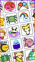 Kawaii Pixel Art Coloring Book Plakat