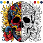 Tattoo Color by Number Artbook Zeichen