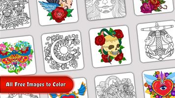 Tattoo Color by Number Artbook скриншот 1