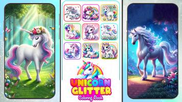 Unicorn Glitter Coloring Game Screenshot 1