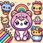 Kawaii Coloring By Number Book иконка
