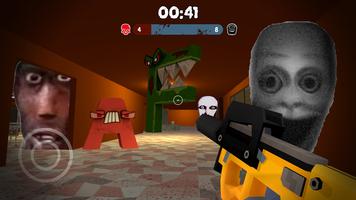 Horror Meme Face: Survival FPS تصوير الشاشة 1