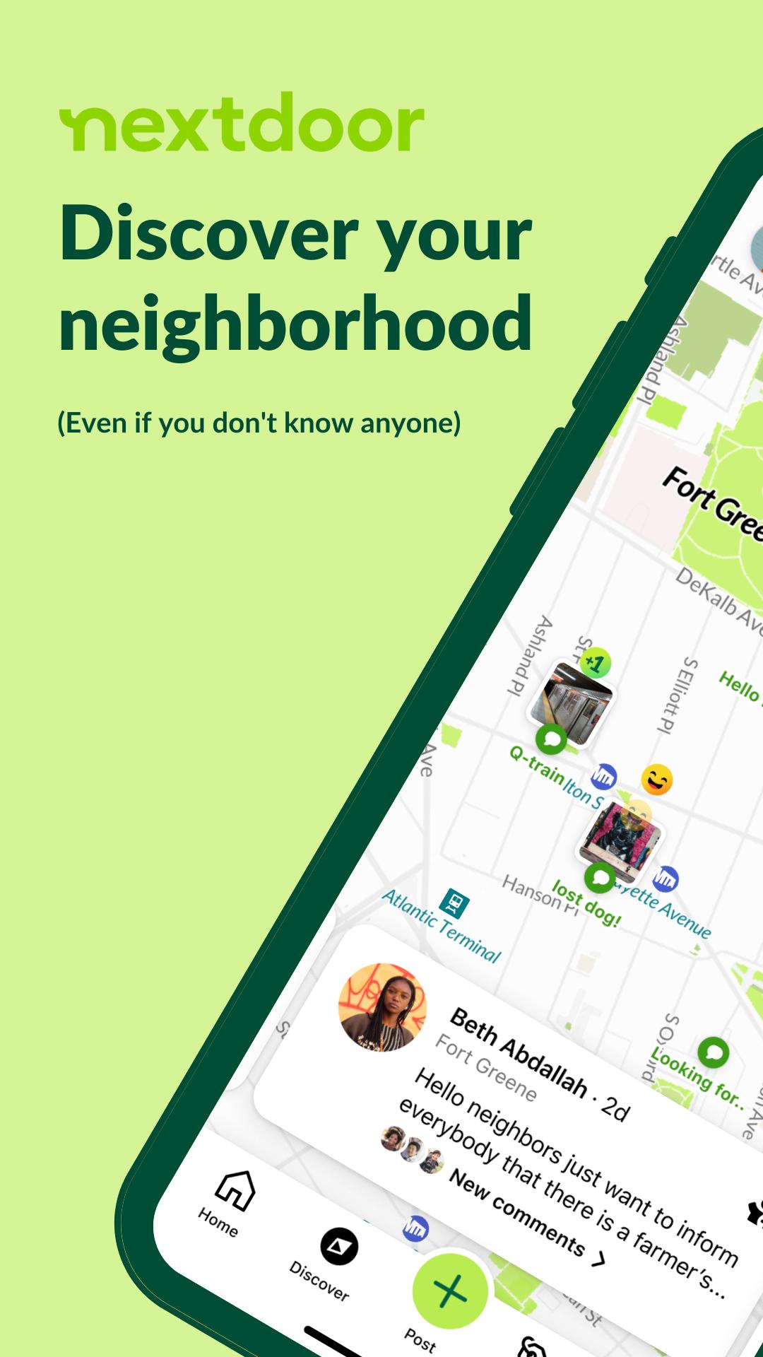 Nextdoor app. Next Door app.