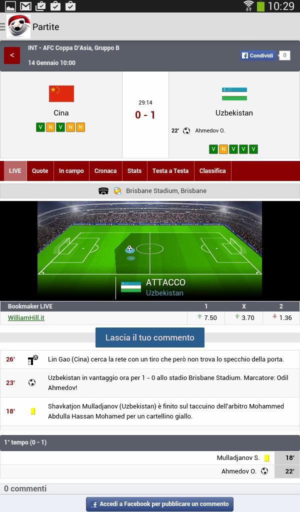 SCARICA LIVESCORE