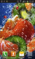 Fruits in water live wallpaper poster