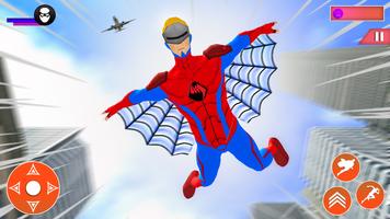 Flying Spider Superhero Games الملصق