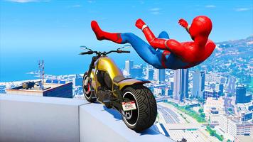 Superhero Tricky Bike Stunt 3D screenshot 1