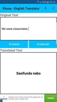 Xhosa - English Translator screenshot 1