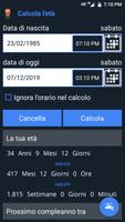 1 Schermata Calcolatore d'Età