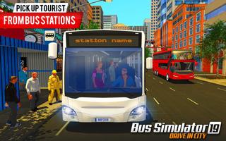 City Bus Driving Coach Games Plakat