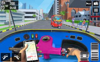 tuc tuc Auto Rickshaw 3D Juego Poster