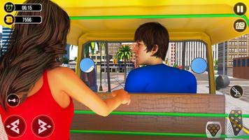 tuc tuc Auto Rickshaw 3D Juego captura de pantalla 2