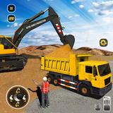 Real Construction Excavator 3D icône