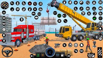 Real Construction Excavator 3D-poster