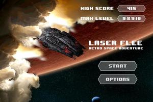 Laser Flee - Retro Spaceship ポスター