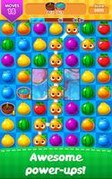 Juicy Fruit - Fruit Jam Match 3 Games Puzzle الملصق