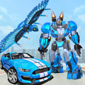 Flying Police Owl Robot Transform Car Robot Games