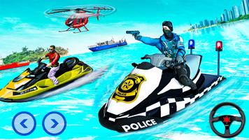 Police Jet Ski Chase Crime Sim پوسٹر