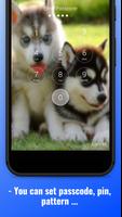 Cute Husky Puppies Lock Screen تصوير الشاشة 1