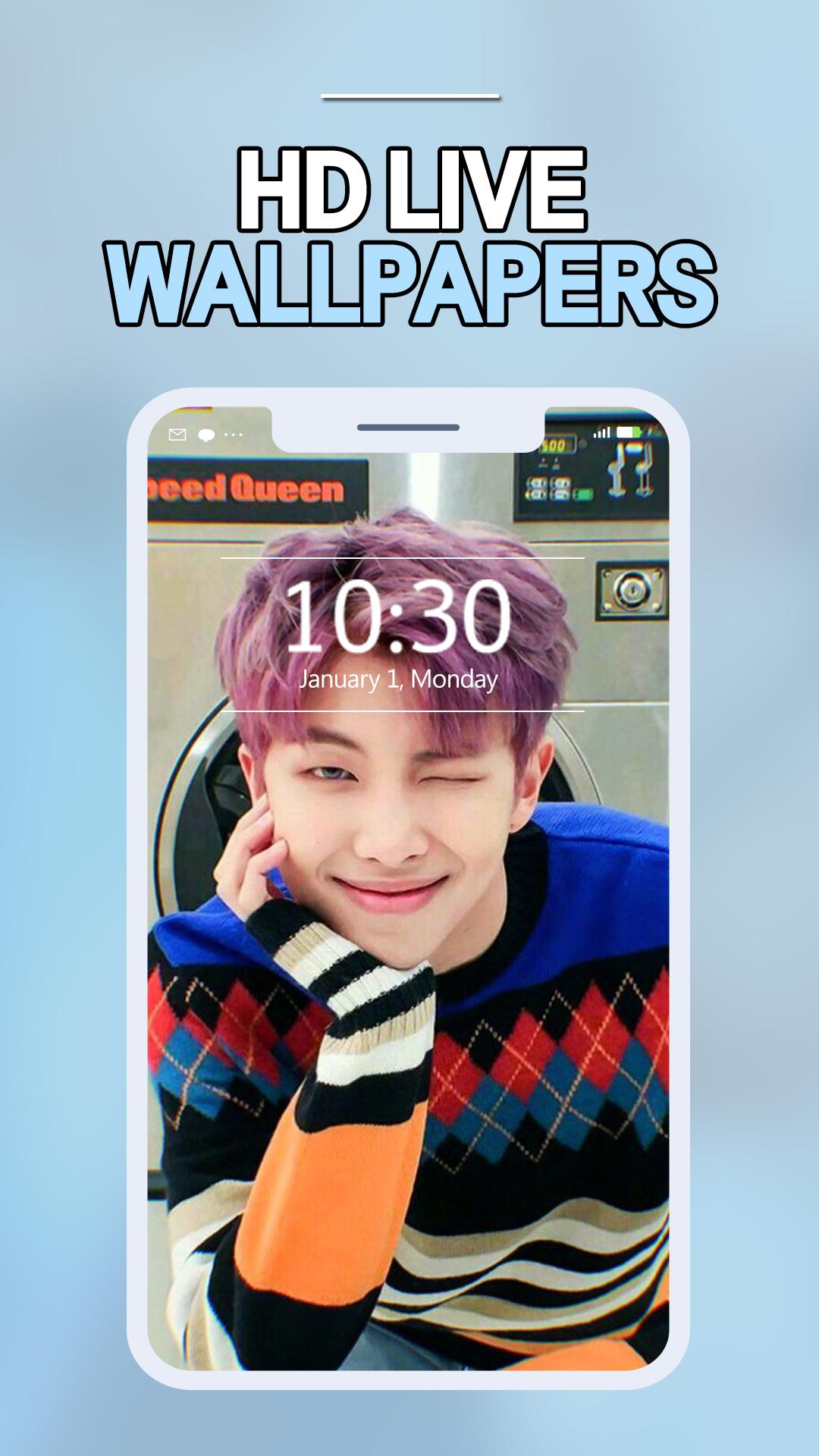 Скачать BTS RM 라이브 배경화면 - 방탄소년단 김남준 무료 휴대폰 배경화면 꾸미기 APK для Android