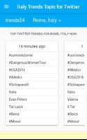 Italy Trends Topic per Twitter capture d'écran 2