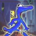 Rainbow Blue Monster Survival