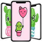 lindos fondos pantalla cactus icono