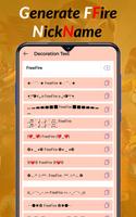 FFire Fancy Nickname Generator capture d'écran 1