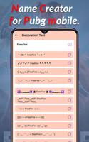 FFire Fancy Nickname Generator تصوير الشاشة 2