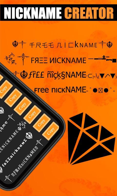 Nickname Generator Free Fonts: Name Creator Symbol pour ...