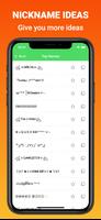 برنامه‌نما Nickname Finder - Special char عکس از صفحه