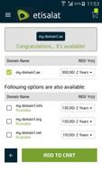 Etisalat Domains syot layar 2