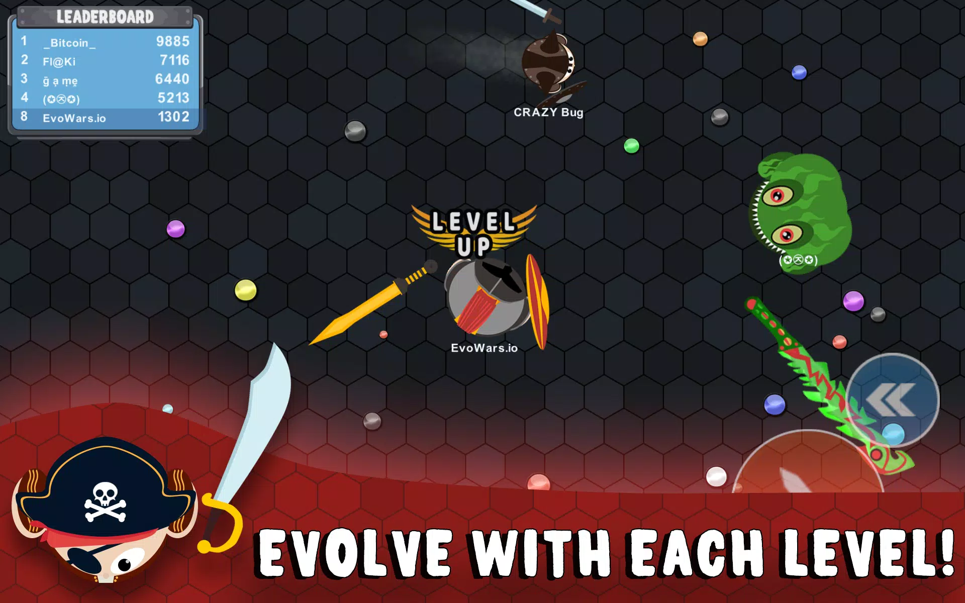 Download Evowars.io MOD APK 1.7.8 (Immortal, Level, One Hit) for Android iOS