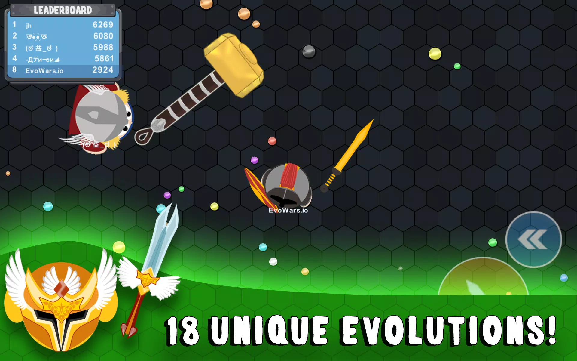 Download Evowars.io MOD APK 1.7.8 (Immortal, Level, One Hit) for Android iOS