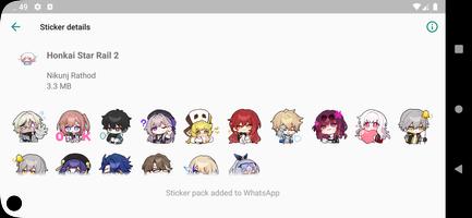 Honkai Star Raily Stickers スクリーンショット 2