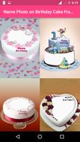 Name Photo on Birthday Cake постер