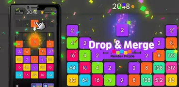 Drop & Merge - Number Puzzle
