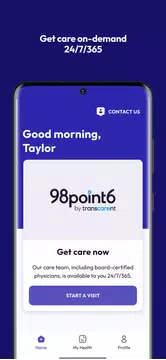 Screenshot 1 for 98point6 by Transcarent