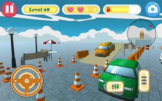 Modern Car Parking Toon Taxi poster