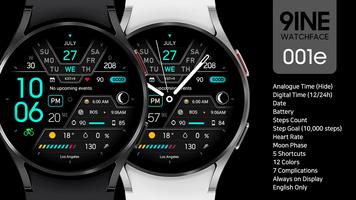 9INE 001e: Hybrid watch face الملصق