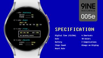9INE 005e: Digital watch face الملصق