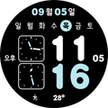 NW030한글: Digital watch face