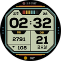 NW033 한글: Digital watch face