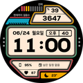NW038 한글: Digital watch face