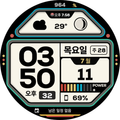 NW053 한글: Digital watch face