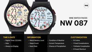 NW087 : Digital watch face 포스터
