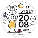 NW091한글: DIgital watch face APK