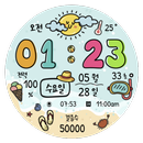 NW096한글: Digital watch face APK