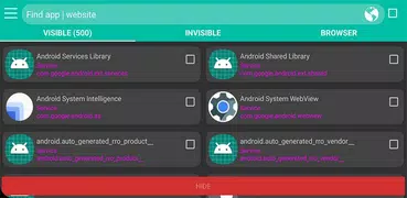 Nascondi applicazione