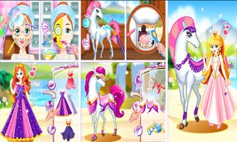 White Horse Princess Dress Up poster